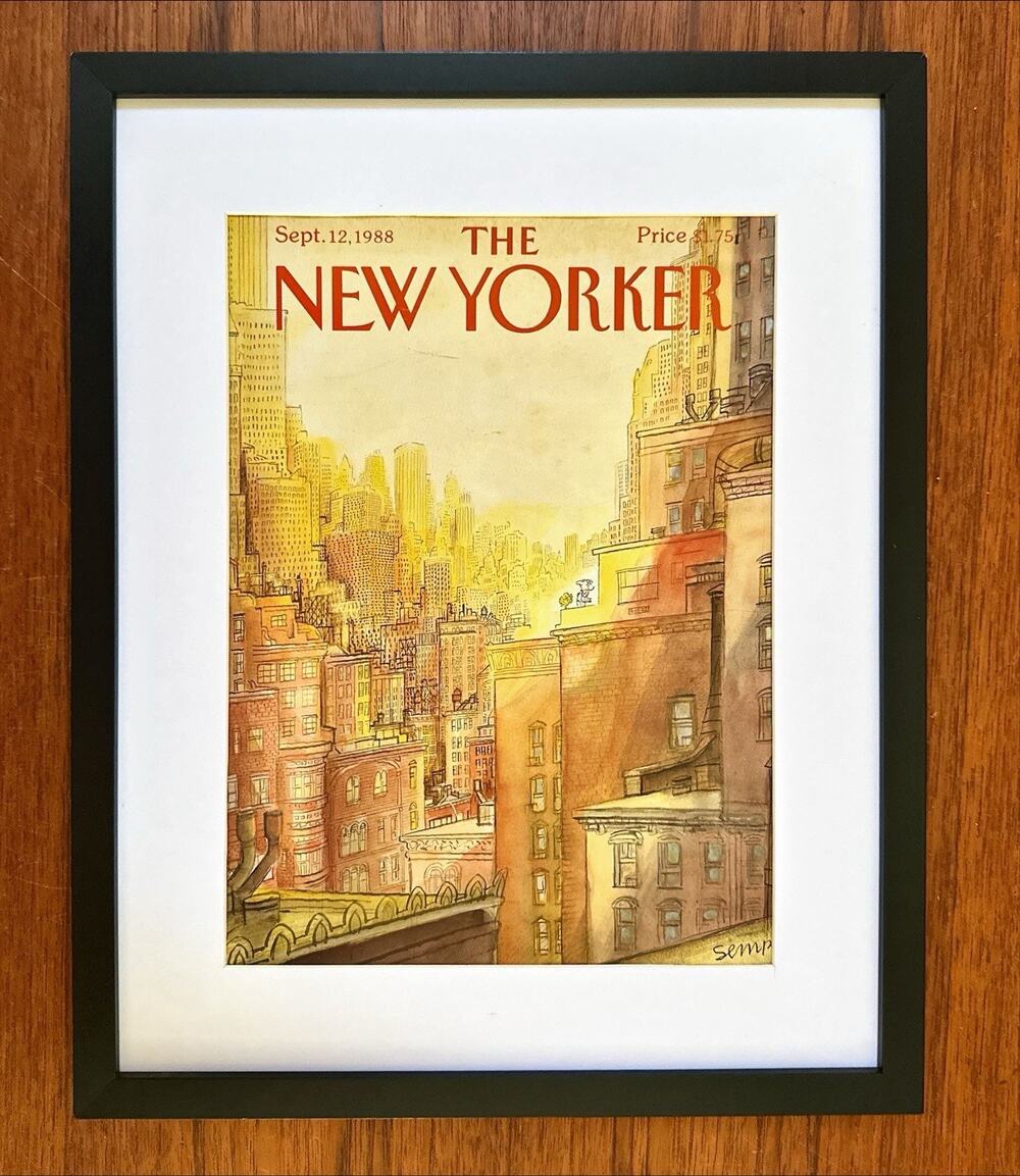 Framed 1988 The New Yorker Magazine Sept 12 Original Sempe City